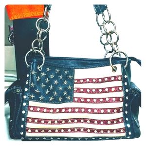 Concealed carry American flag purse